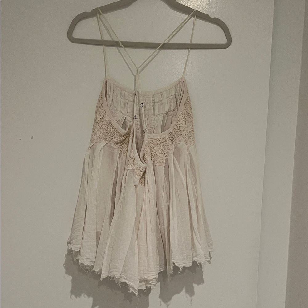 Free People White Crochet Top - Picture 2 of 3